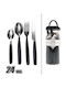 Cutlery set Black 24pcs