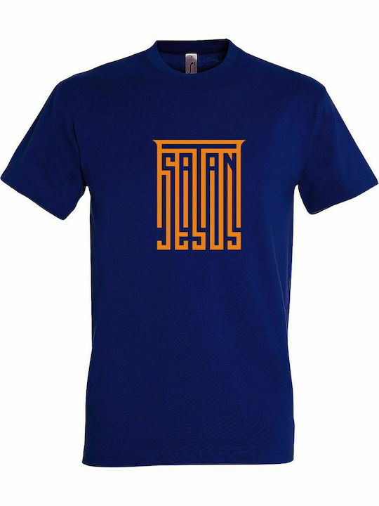 Unisex Tshirt "Satan Jesus", Ultramarine