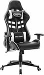 vidaXL 20507 Gaming Chair with Adjustable Arms Black / White