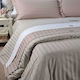Down Town Home Duvet Cover Set Cotton Single with Pillowcase 175x245 Zaquard Grey