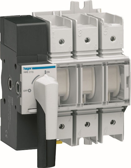 Hager 3-Poles Changeover Panel Push Button Changeover Switch 800V 160A with Visible Contacts 3x160A