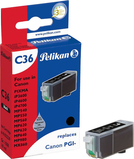 Pelikan C36 Συμβατό Μελάνι Εκτυπωτή InkJet Canon PGI-520BK 19ml Μαύρο 1τμχ