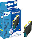 Pelikan E67 Съвместима мастилена касета за инжекционен принтер Epson T1294 C13T12944011 605 страници 9мл Жълт 4108630