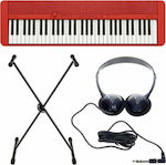 Casio Keyboard CT-S1 Set with 61 Dynamic Keyboard Red