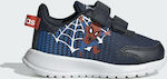 Adidas Αθλητικά Παιδικά Παπούτσια Running Marvel Tensaur με Σκρατς Μαύρα