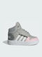 Adidas Kids Sports Shoes Basketball Hoops 2 with Velcro Grey Two / Cloud White / Clear Pink