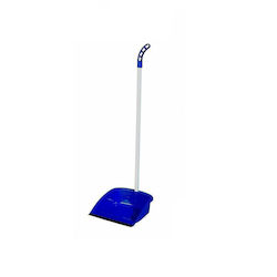 Viomes Plastic Dustpan with Rubber Band & Stick Blue