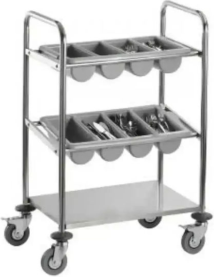 Rnt Küchenwagen für gewerbliche Küche für 3 Tabletts H98xB63xT40cm