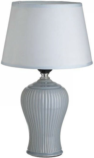 Click Ceramică Lampă de masă pentru Soclu E27 cu Abajur Gri și Bază