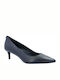 Michael Kors 40T0SAMP2L Leather Pointed Toe Heel with Stiletto Heel Black