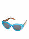 Kost Eyewear 21-016 Women's Sunglasses with Blue Plastic Frame and Gray Lens 21-016