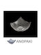 Lukanda Serving Bowl Round Glass Transparent with Diameter 18cm 12pcs