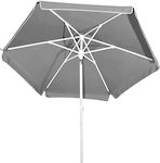 Campus Foldable Beach Umbrella Cover Diameter 2m with UV Protection and Air Vent Grey with Silver Coating