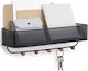 Umbra Metal Wall Hanger Estique with 5 Slots Μαύρη 32x9x9cm