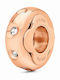 Folli Follie Charm Cu Pietre Din Argint Placat Cu Aur Roz