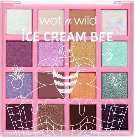 Wet n Wild Ice Cream Bee Mehrfarbige Lidschatten Palette in Gepresster Form 15gr