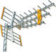 Mistral Triple 5G UHF Antenna Outdoor TV Antenna (Does not Require Power Supply) Yellow