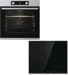 Gorenje Άνω Πάγκου με Κεραμικές Εστίες Inox BPS6737E14X + ECT643BX