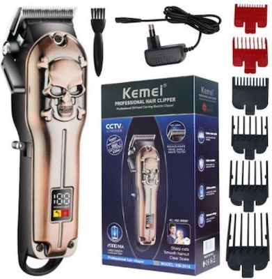 Kemei Professional Rechargeable Hair Clipper Bronze KM-2618