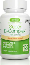 iGennus Super B-Complex Vitamina pentru Energie, Părul & Pielea 180 file