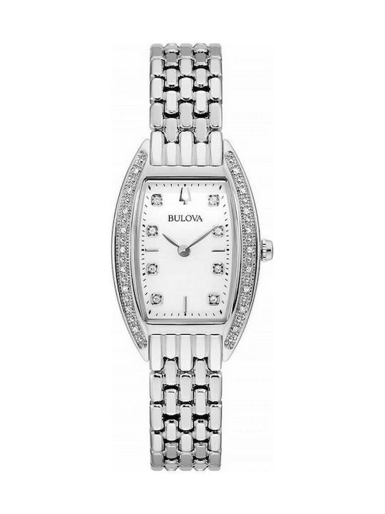 Bulova Diamond Watch with Silver Metal Bracelet