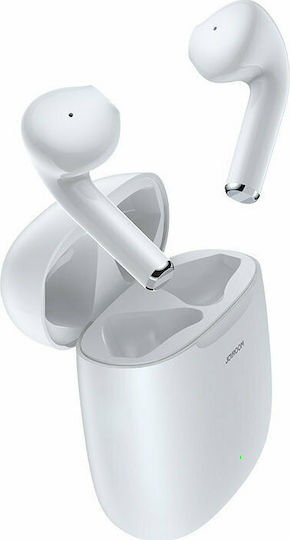 Joyroom JR-T13 Earbud Bluetooth Handsfree Ακουστικά με Αντοχή στον Ιδρώτα και Θήκη Φόρτισης Λευκά