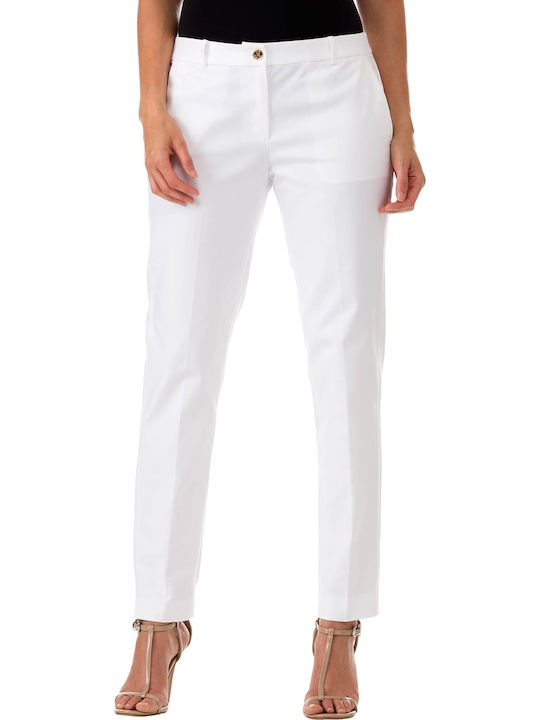 Michael Kors MH53F54C64 Women's Cotton Trousers White MH53F54C64-100