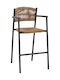 Scaun Bar De Exterior Din Aluminiu Antracit 55.5x58x107cm