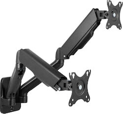 Brateck LDA32-114 Wall Mounted Stand for 2 Monitors up to 32"