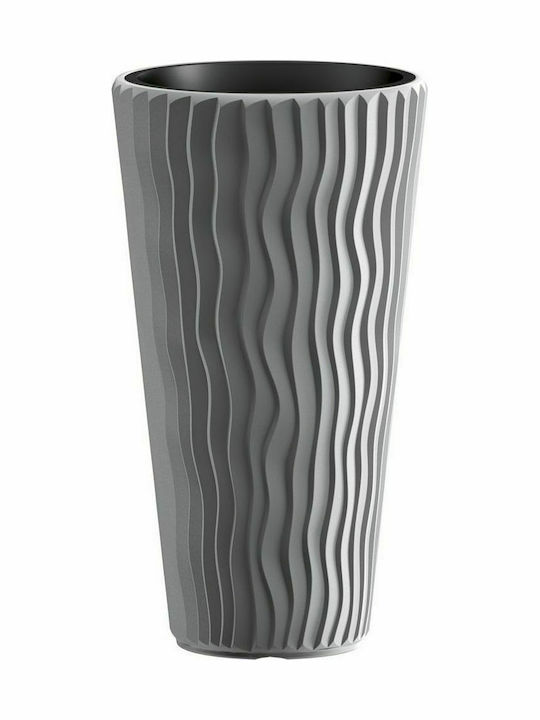 Iliadis Sandy Slim Πλαστικό Φ36x62cm Pot Gray 36x36x62cm