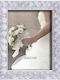 Slevori Roses Tabletop Rectangle Wedding Crown Case / Photo Frame Ασημί-Καφέ 25x20cm