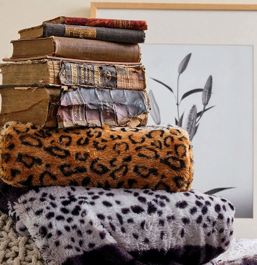 Cokitex Animal Samtige Decke Moni 150x220cm Braun