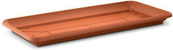 Atmosphera Athens Pot Plate Plastic Brown 100x43cm