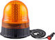 AMiO Φάρος Αυτοκινήτου LED 12 / 24V Αδιάβροχος 10cm με Πορτοκαλί Φωτισμό