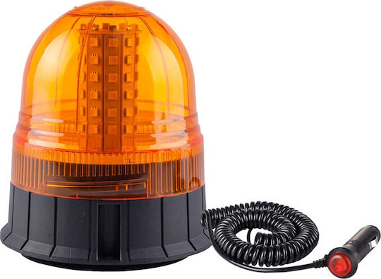 AMiO Φάρος Αυτοκινήτου LED 12 / 24V Αδιάβροχος 10cm με Πορτοκαλί Φωτισμό