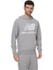 New Balance Men's Sweatshirt with Hood and Pockets Gray MT03558AG