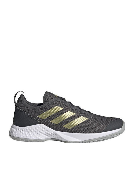 adidas Court Control Γυναικεία Παπούτσια Τένις για Όλα τα Γήπεδα Grey Six / Gold Metallic / Cloud White