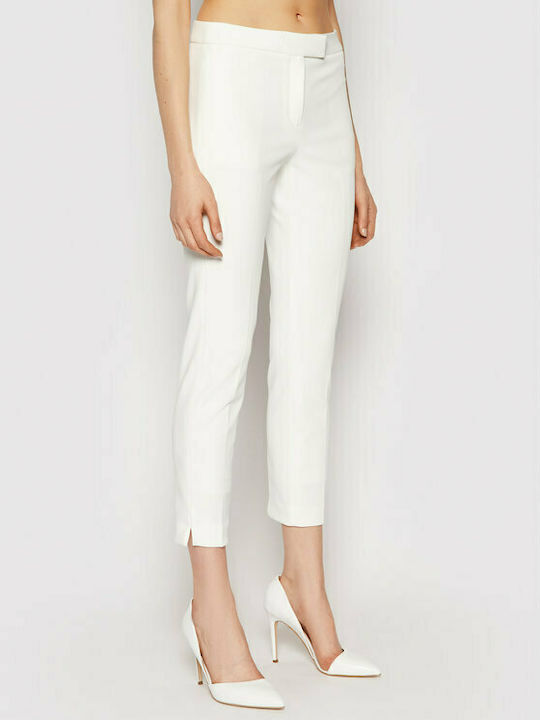DKNY Women's Fabric Trousers in Regular Fit White P9RKSDMT-IVY