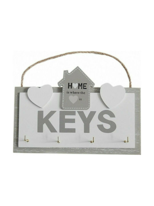 Etoile Wall Key Holder Wooden 4 positions 20x18cm