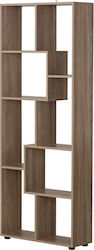 Floor Chipboard Bookcase Walnut 70x24x178cm