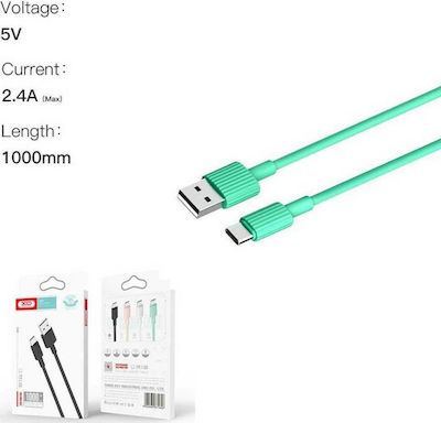 XO NB156 USB 2.0 Cable USB-C male - USB-A male Green 1m (16.005.0106)