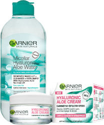 Garnier Skin Naturals Hyaluronic Aloe Hautpflegesets für Feuchtigkeitsspendend & Gesichtsreinigung mit Gesichtsreiniger & Gesichtscreme