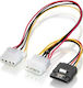 Equip 4-Pin Molex - 15-Pin Sata Cable 0.3m Πολύχρωμο 112052