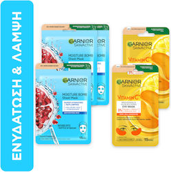 Garnier Skinactive Moisture Bomb Mask & Hydra Bomb Eye Mask Σετ Περιποίησης για Ενυδάτωση