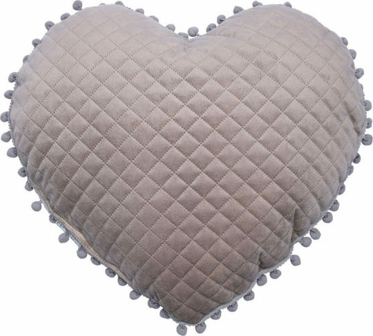 Palamaiki Διακοσμητικό Μαξιλάρι Κούνιας Heart Μπεζ 38x40cm