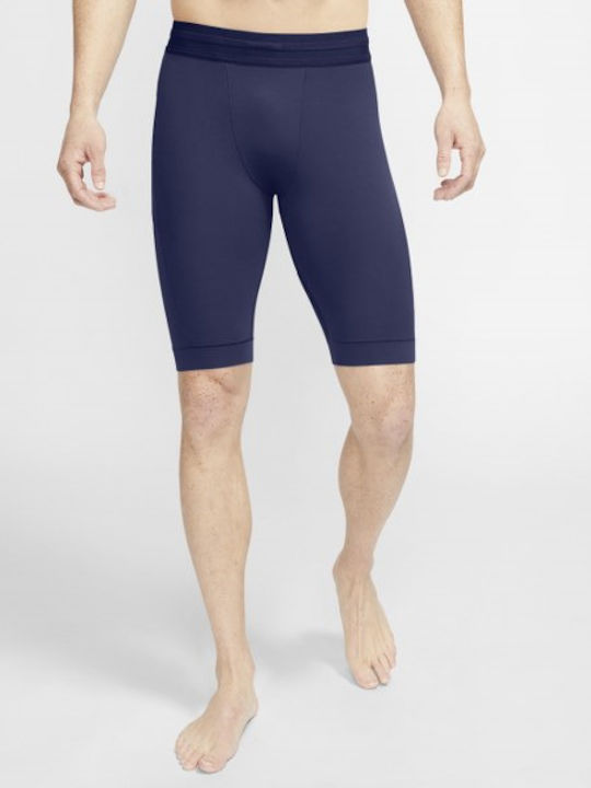 Nike Yoga Dri-FIT Men's Sports Short Leggings Blue