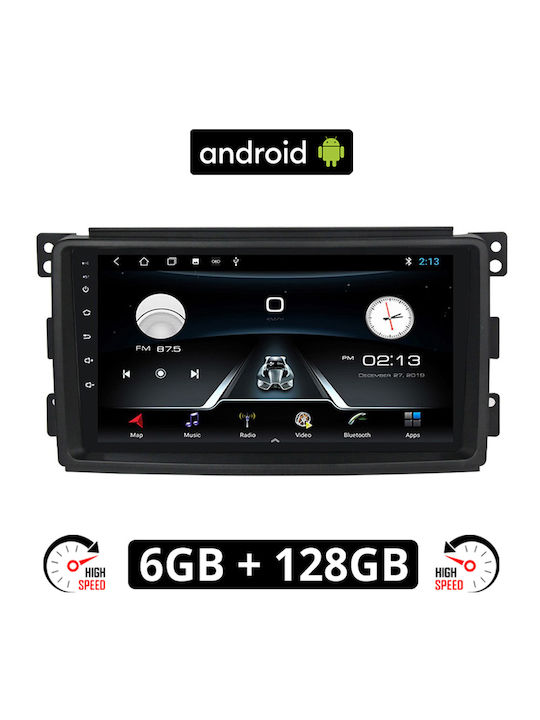 Car Audio System for Smart ForTwo 2007-2010 (Bluetooth/USB/AUX/WiFi/GPS/Apple-Carplay/Android-Auto/CD) with Touch Screen 9"