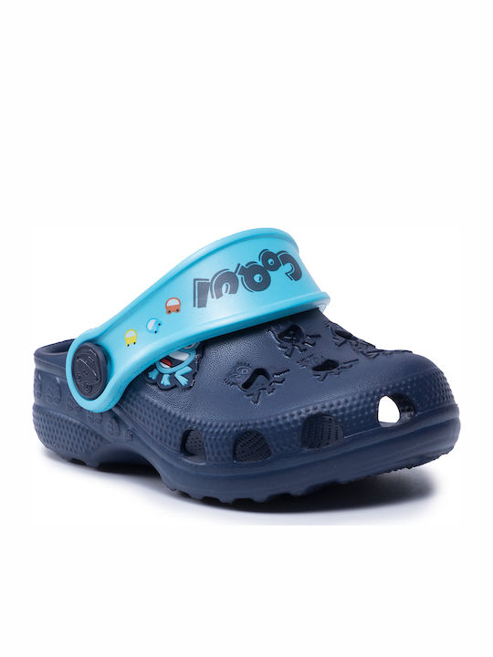 Coqui Fobee Little Frogs Kids Beach Shoes Navy Blue