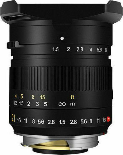 TTArtisan Obiectiv Foto Cadru Complet 21mm F1.5 Unghi Larg pentru Montaj Leica L Negru