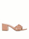 Migato Chunky Heel Mules Tabac Brown